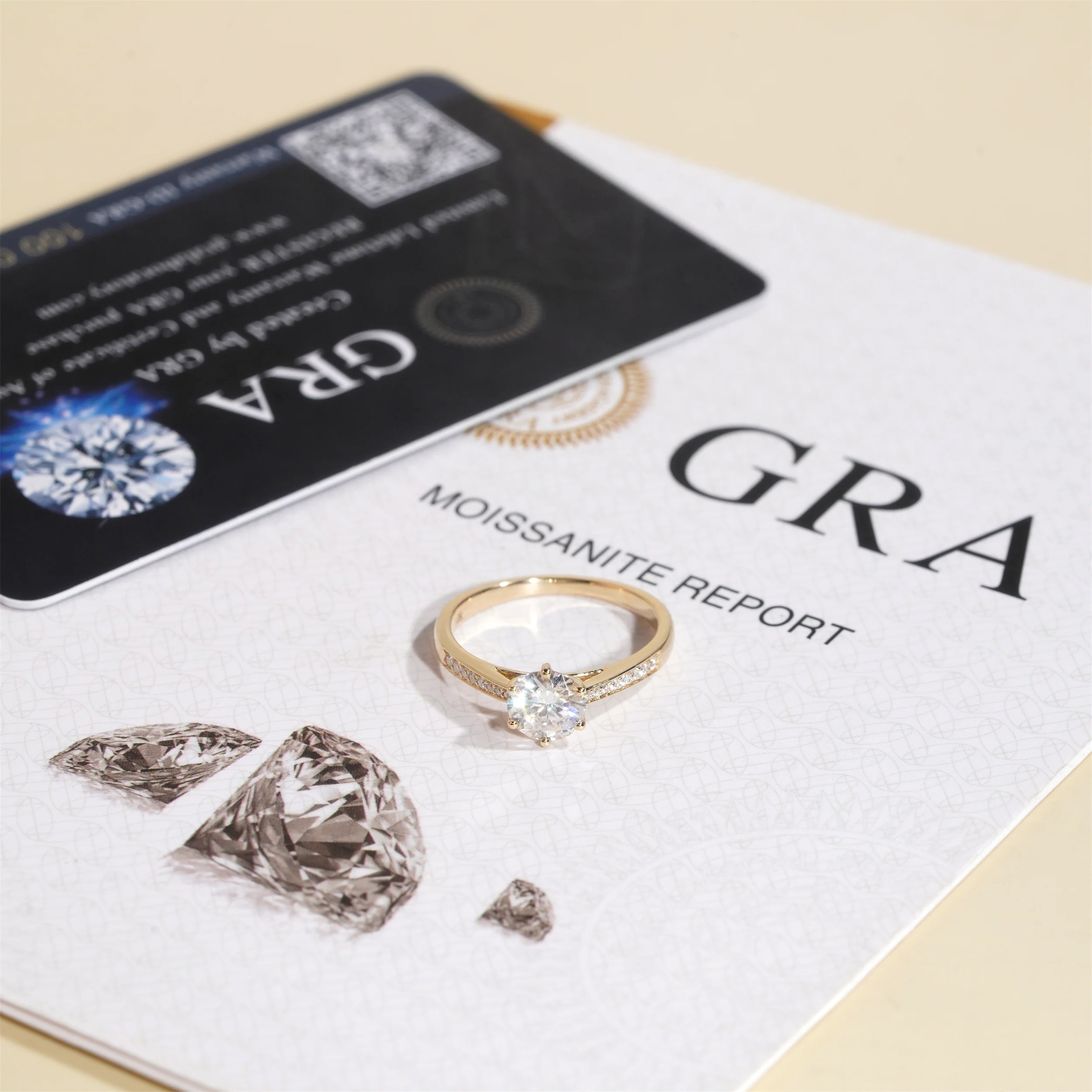 10K Solid Gold 1CT Moissanite Infinity Engagement Ring - Image 5