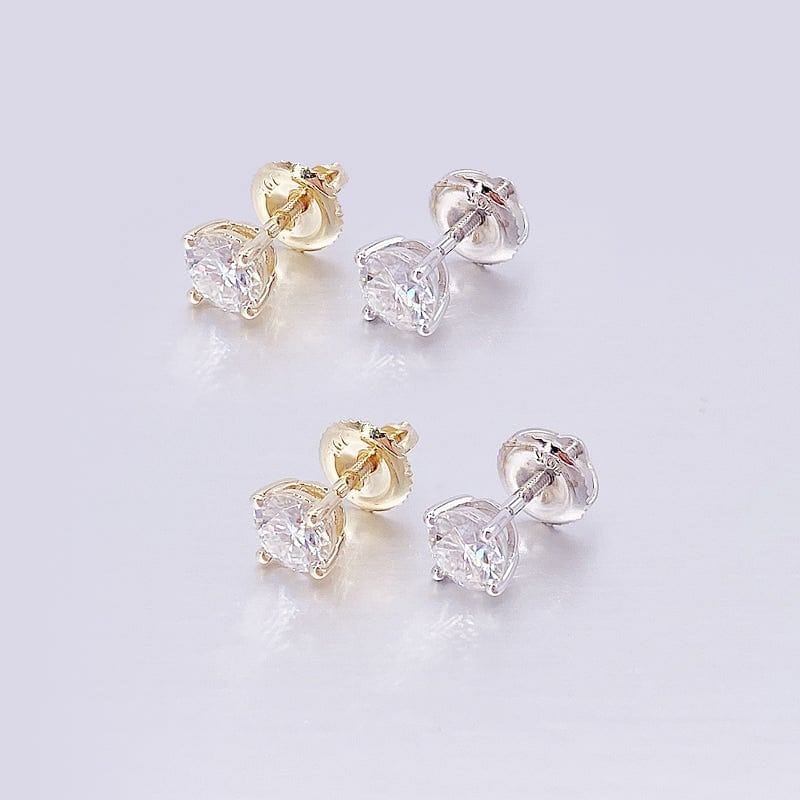 10k Solid Gold Moissanite Earrings - Image 10
