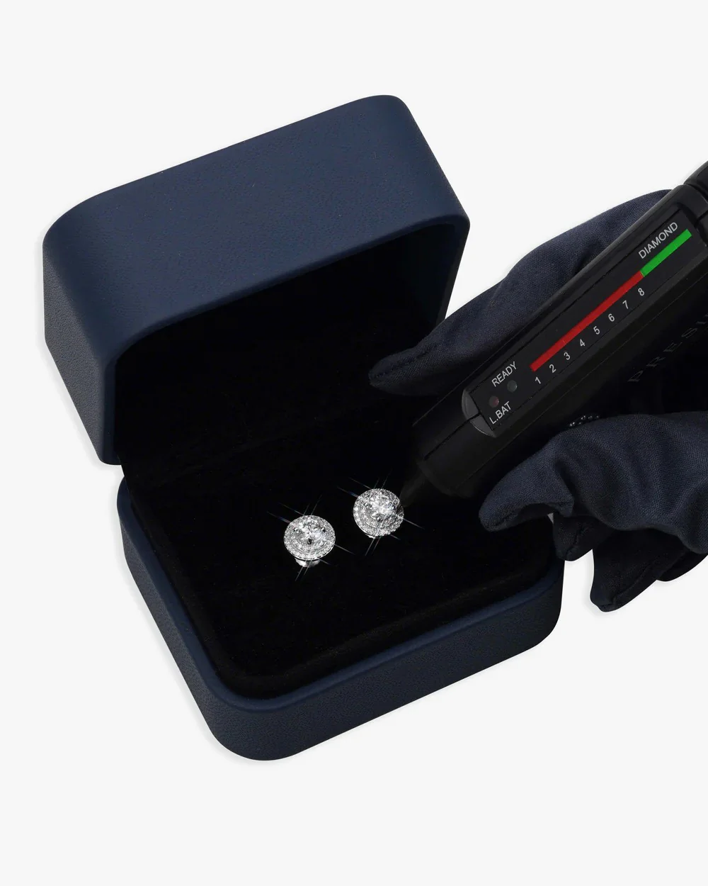 11MM Double Halo VVS Moissanite Stud Earrings - Image 6