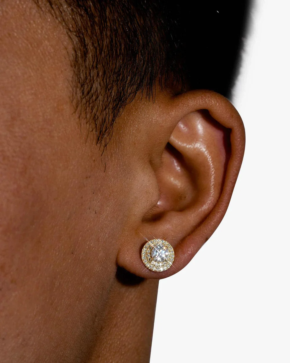 11MM Double Halo VVS Moissanite Stud Earrings - Image 7