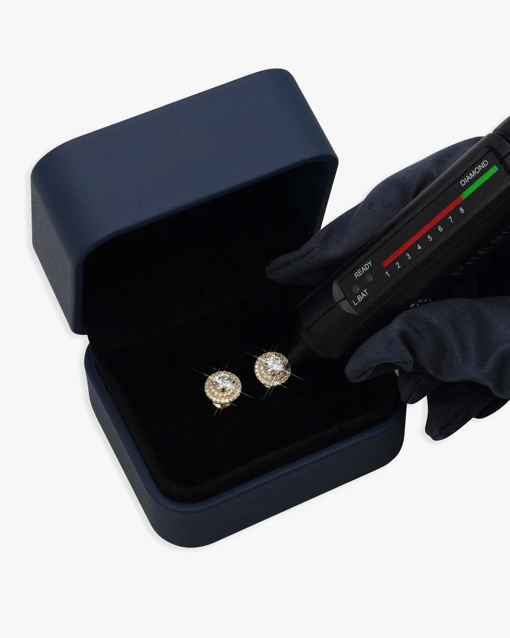 11MM Double Halo VVS Moissanite Stud Earrings - Image 8
