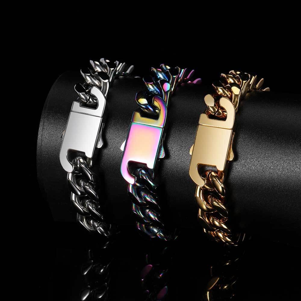 12mm 316L Stainless Steel Hollow Cuban Chain + Free Cuban Bracelet - BOGO - Image 9