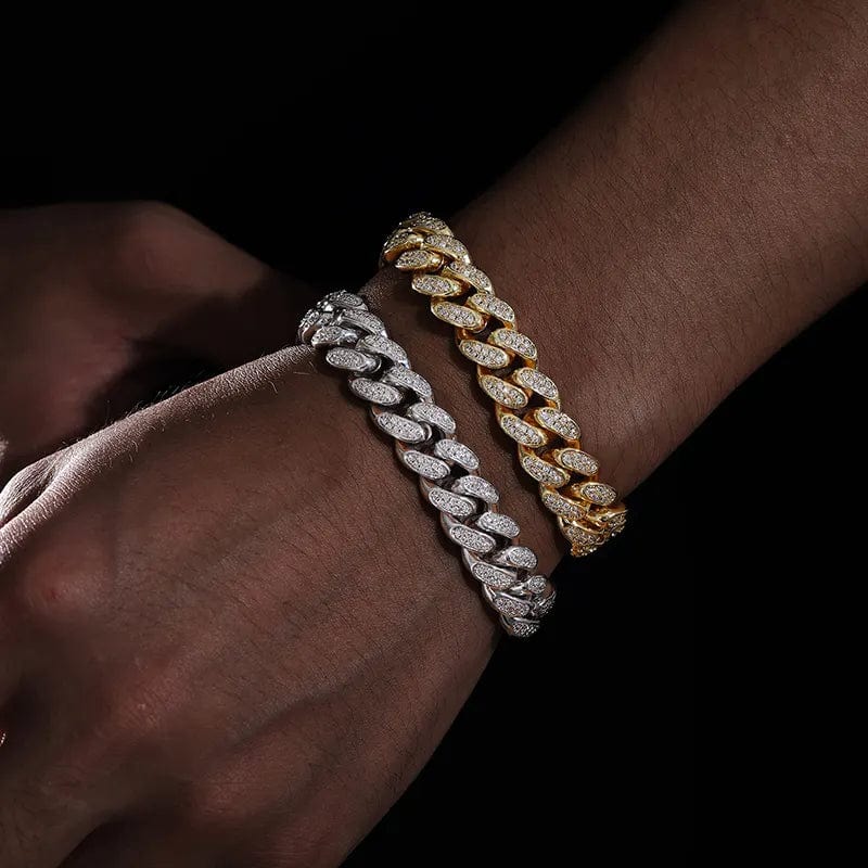12mm 925 Sterling Silver VVS Moissanite Cuban Bracelet - Image 4