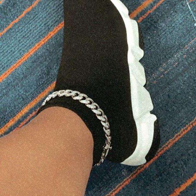 12mm Cuban Mami Anklet - Image 4