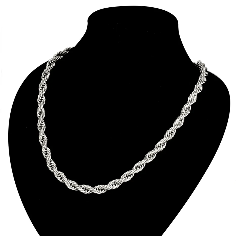 14k Gold 316L Stainless Steel Rope Chain - Image 14