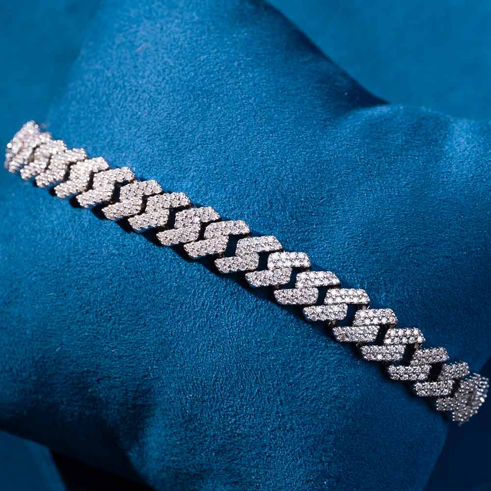 14k Gold Moissanite Cuban Bracelet (Facebook Deal) - Image 6
