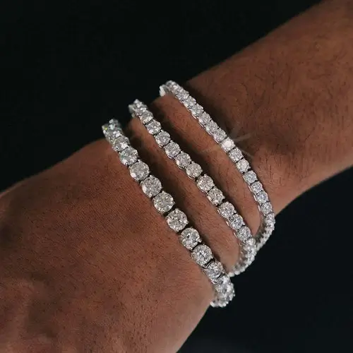 14k Gold Moissanite Tennis Bracelet (Facebook Deal) - Image 2