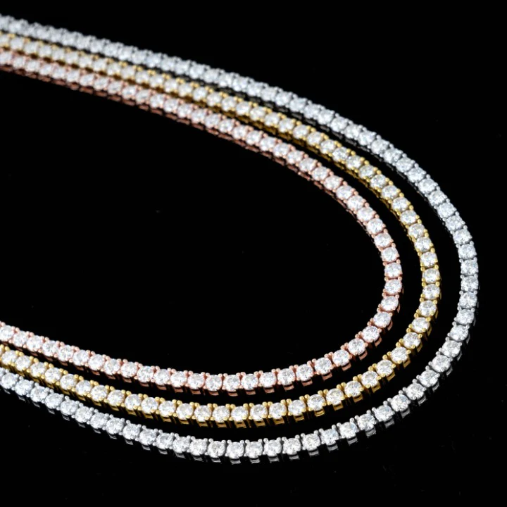 VVS Jewelry Moissanite Tennis Chain | 14K Gold & 925 Sterling Silver | Sparkling Luxury for Men & Women - Image 15