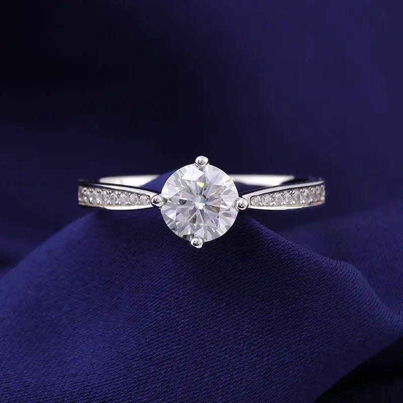 14K White Gold 1CT Moissanite Ring - Image 3