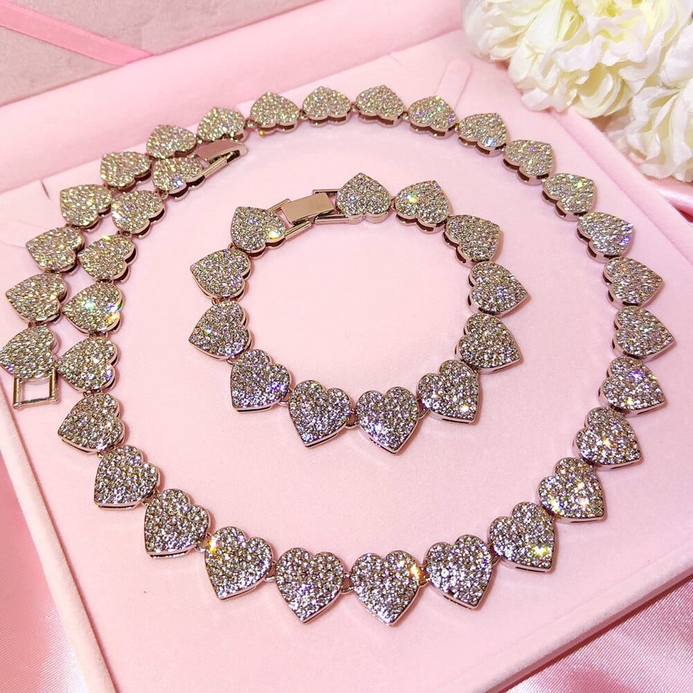 15mm Fully Bling Iced Out Tennis Chain and Bracelet Bundle - Image 11