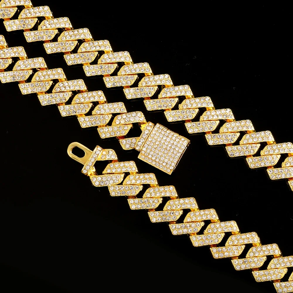 16mm Cuban Link Chain, Cross Watch & Bracelet Bundle Set - Image 10