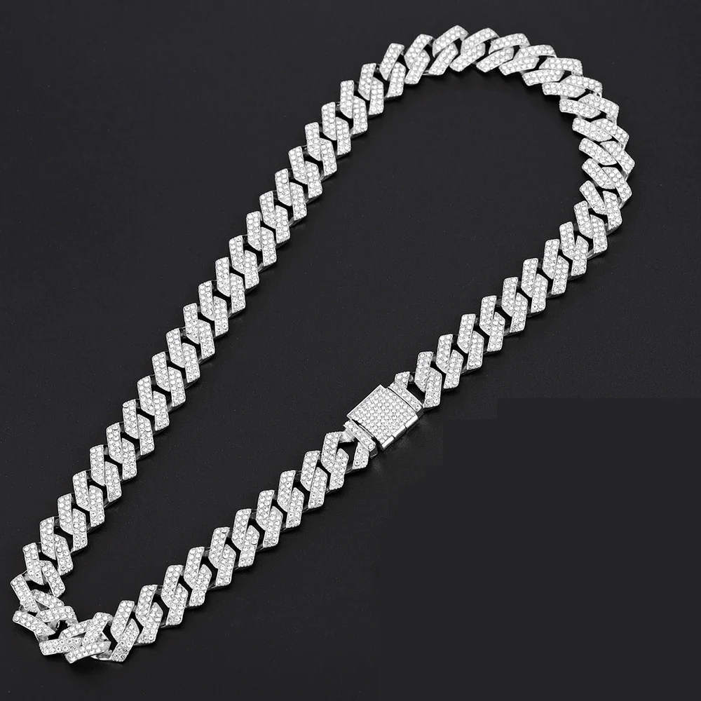 16mm Cuban Link Chain, Cross Watch & Bracelet Bundle Set - Image 9