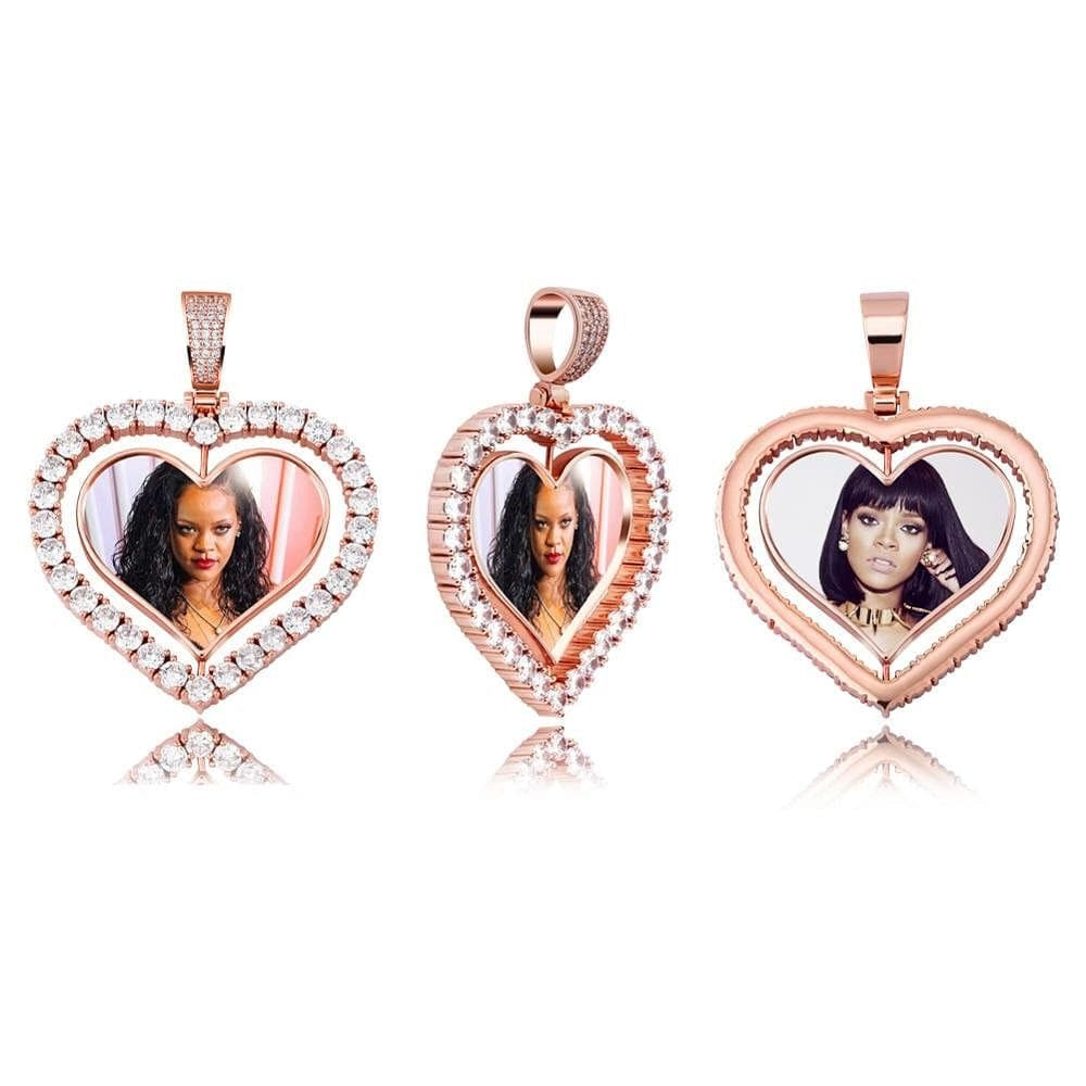 VVS Jewelry Custom Double-Sided Heart Photo Chain - Image 11