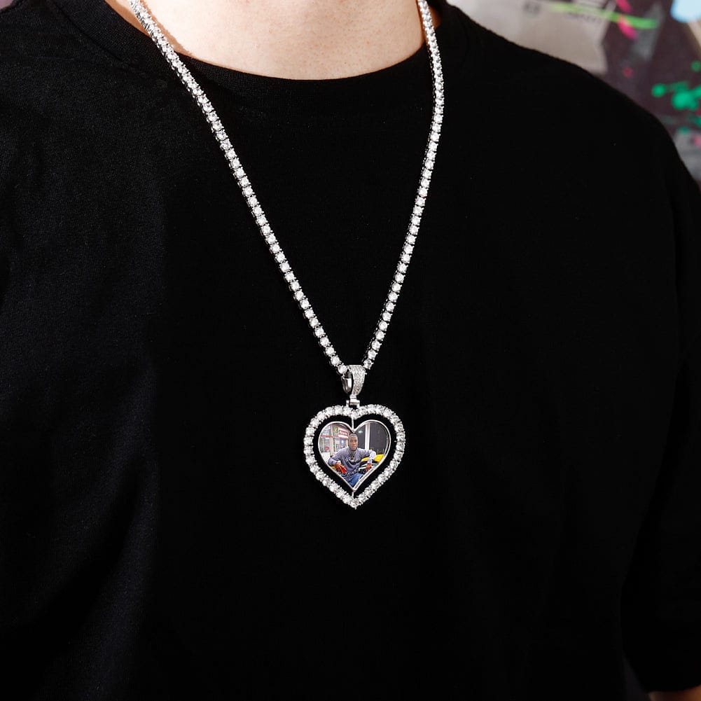 VVS Jewelry Custom Double-Sided Heart Photo Chain - Image 12