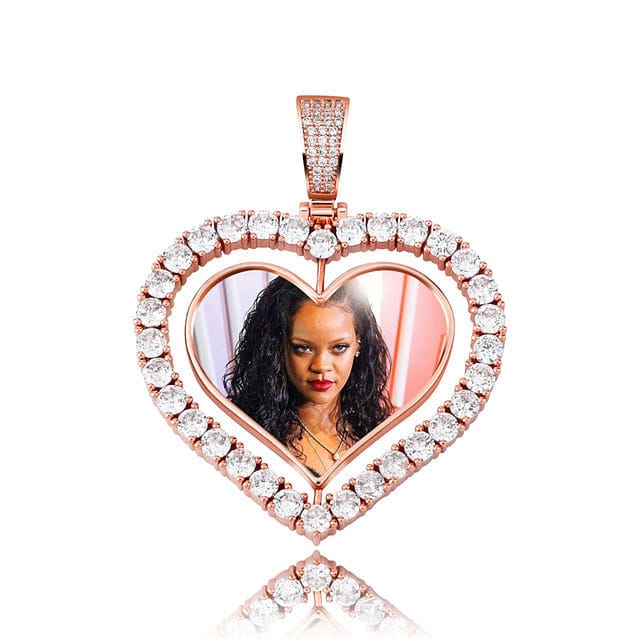 VVS Jewelry Custom Double-Sided Heart Photo Chain - Image 15