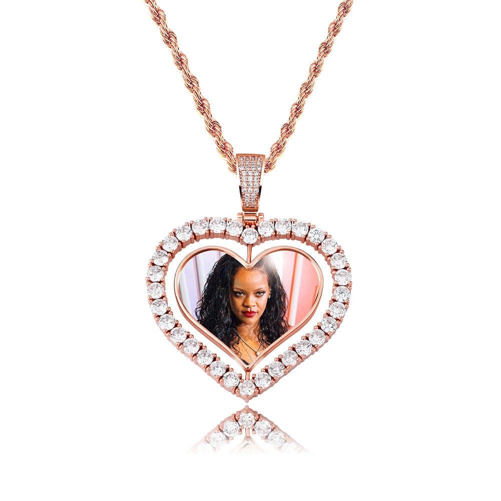 VVS Jewelry Custom Double-Sided Heart Photo Chain - Image 17