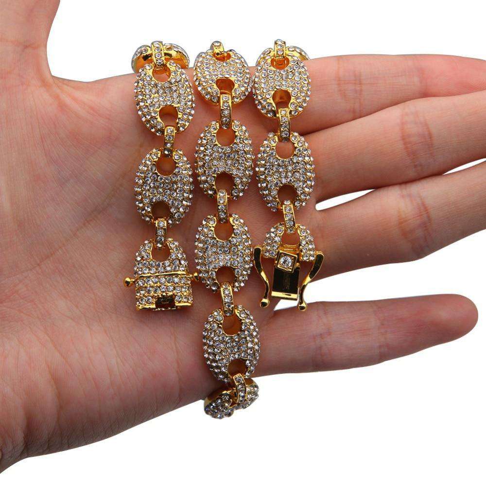 18k Gold CZ G-Link Chain - Image 3