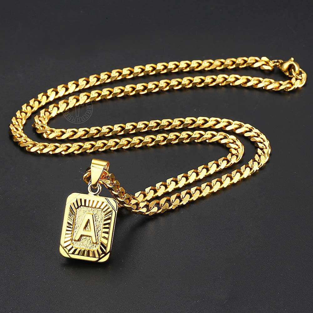 Gold Initial Pendant Necklace - Image 6
