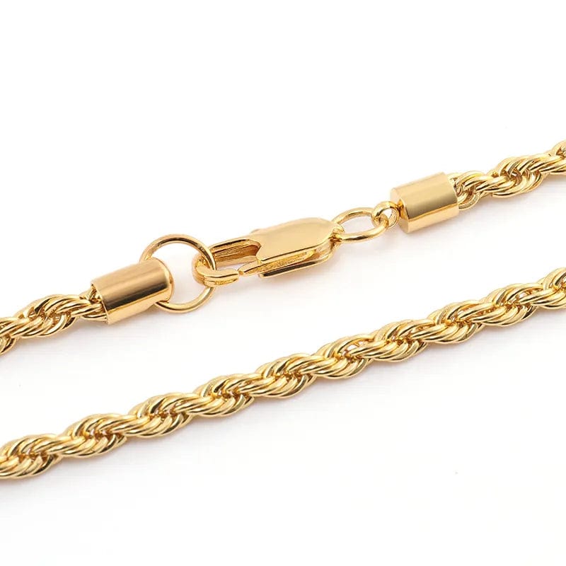 18K Solid Gold 1.45mm Rope Chain - Image 3