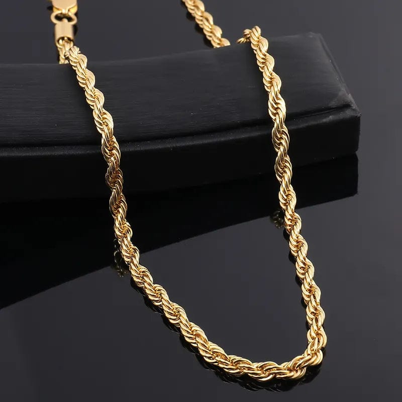 18K Solid Gold 1.45mm Rope Chain - Image 4