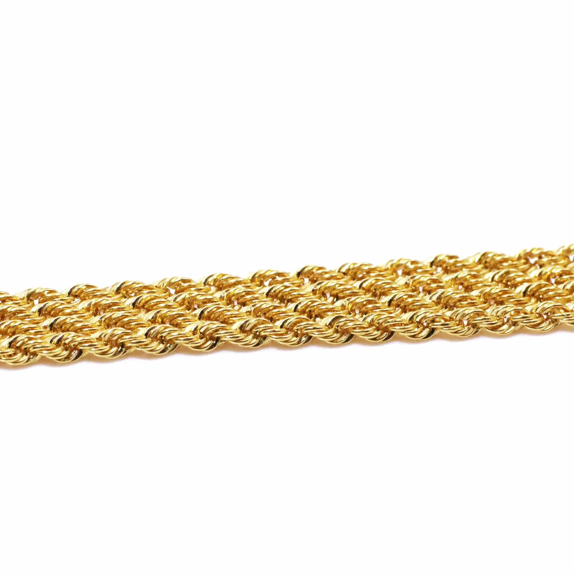 18K Solid Gold 1.7mm Rope Chain - Image 2