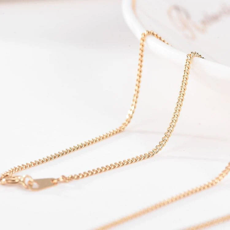 18K Solid Gold Curb Cuban Chain - Image 4