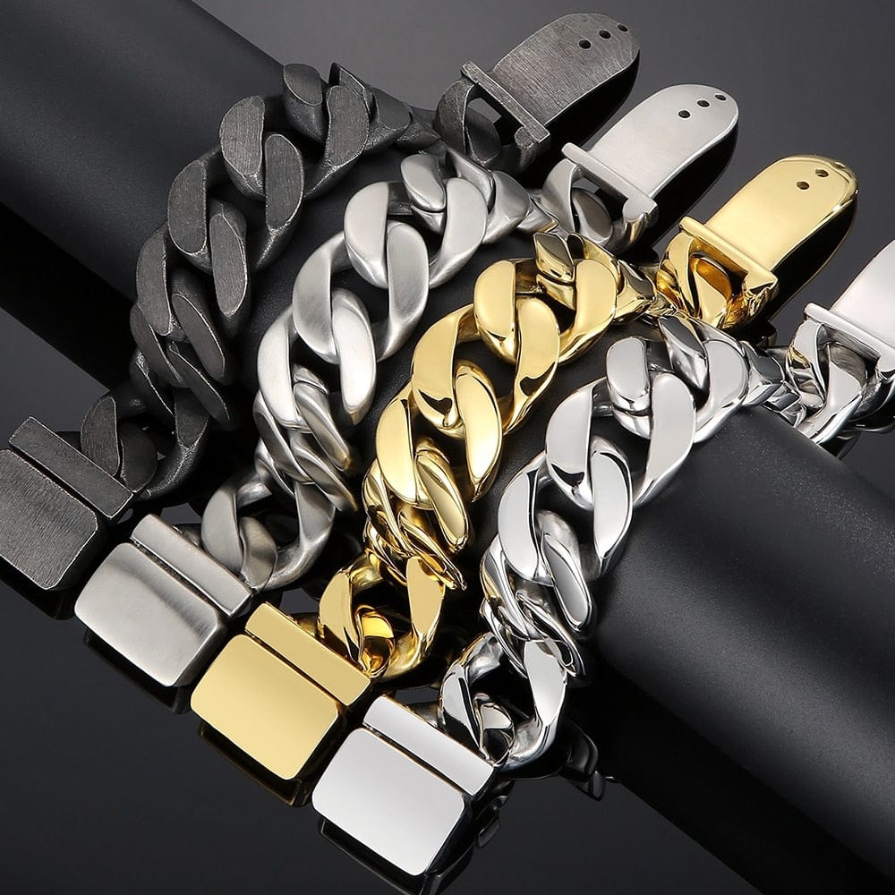 25mm Chunky Stainless Steel Miami Cuban Bracelet - Image 13
