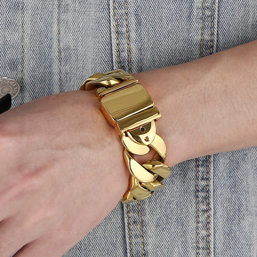25mm Chunky Stainless Steel Miami Cuban Bracelet - Image 21