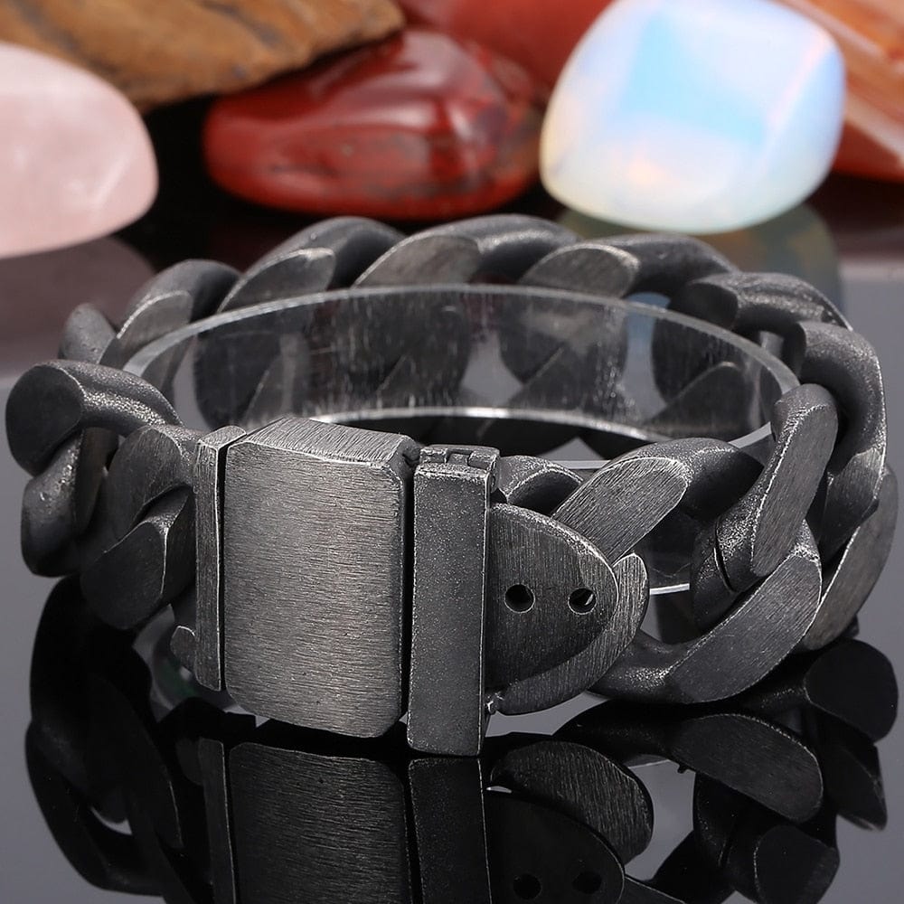 25mm Chunky Stainless Steel Miami Cuban Bracelet - Image 4