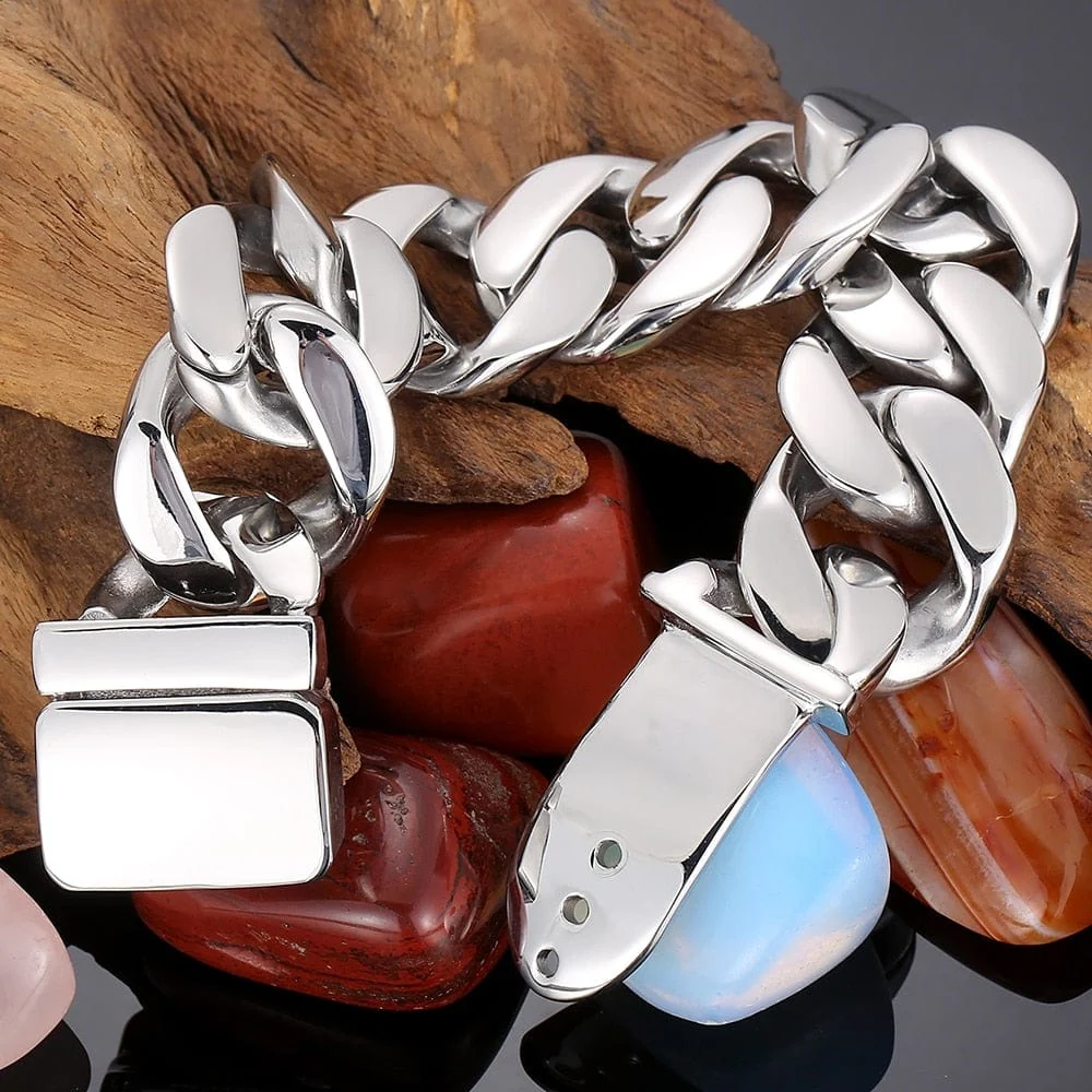 25mm Chunky Stainless Steel Miami Cuban Bracelet - BOGO - Image 19