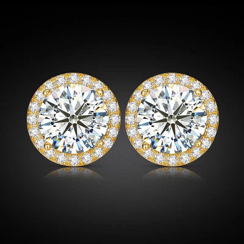 5mm Fancy Cluster Round 925 Sterling Silver Moissanite Earrings - Image 6