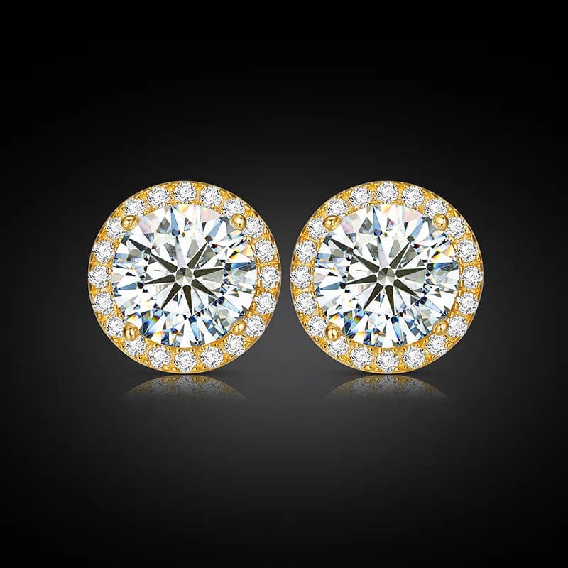 5mm Fancy Cluster Round 925 Sterling Silver Moissanite Earrings - Image 8