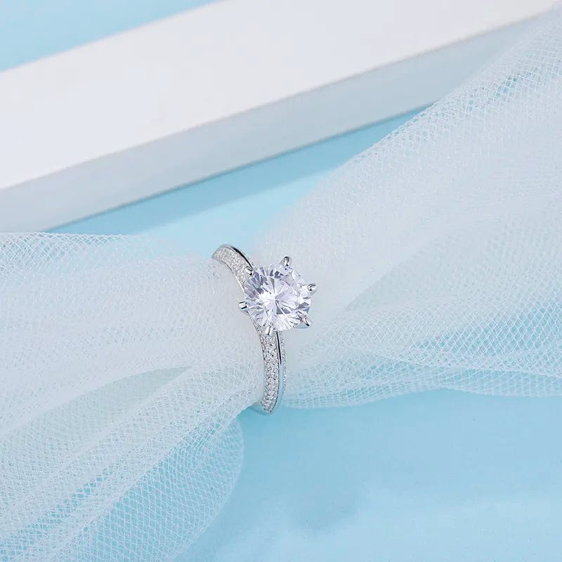 2CT Moissanite 925 Sterling Silver Ring - Image 4