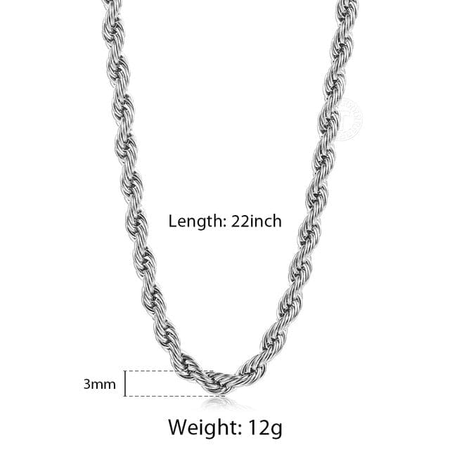 Stainless Steel Rope Chain - Image 8