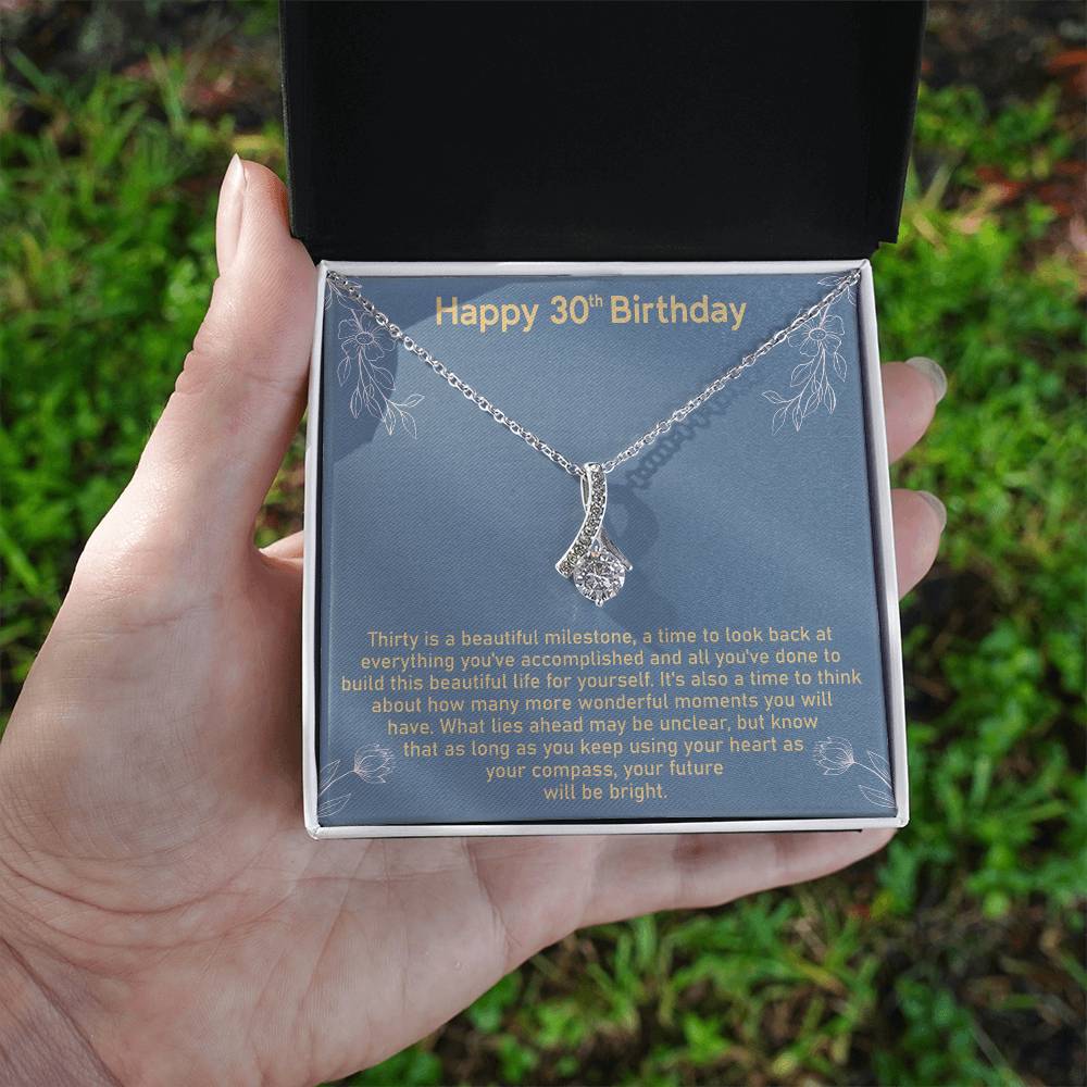 30th Birthday Message Card Necklace - Image 2