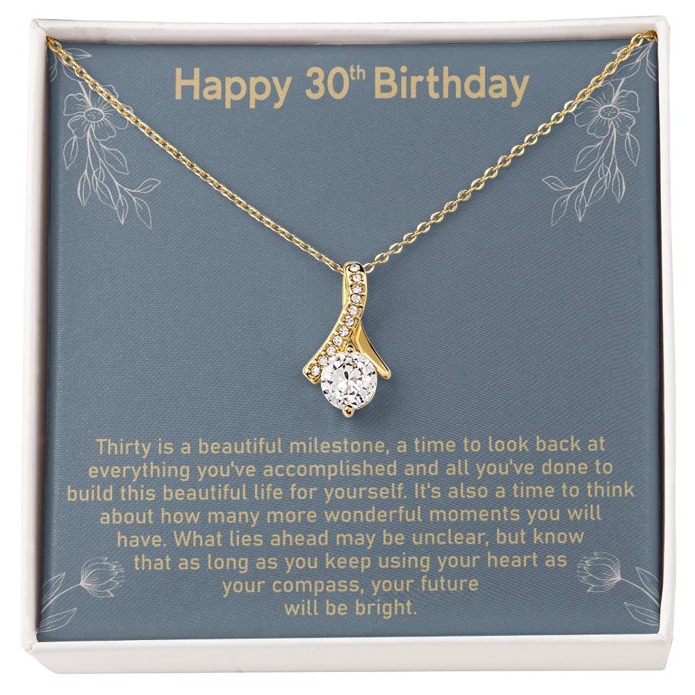 30th Birthday Message Card Necklace - Image 3