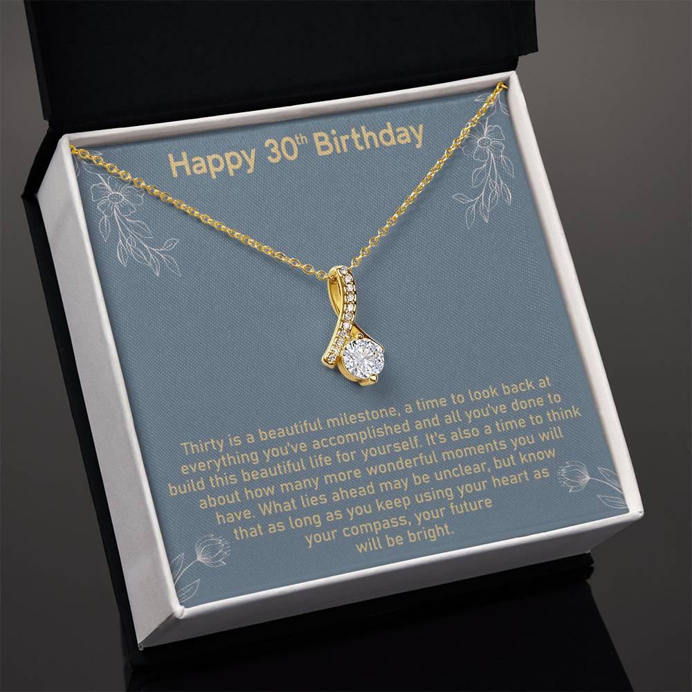 30th Birthday Message Card Necklace - Image 4