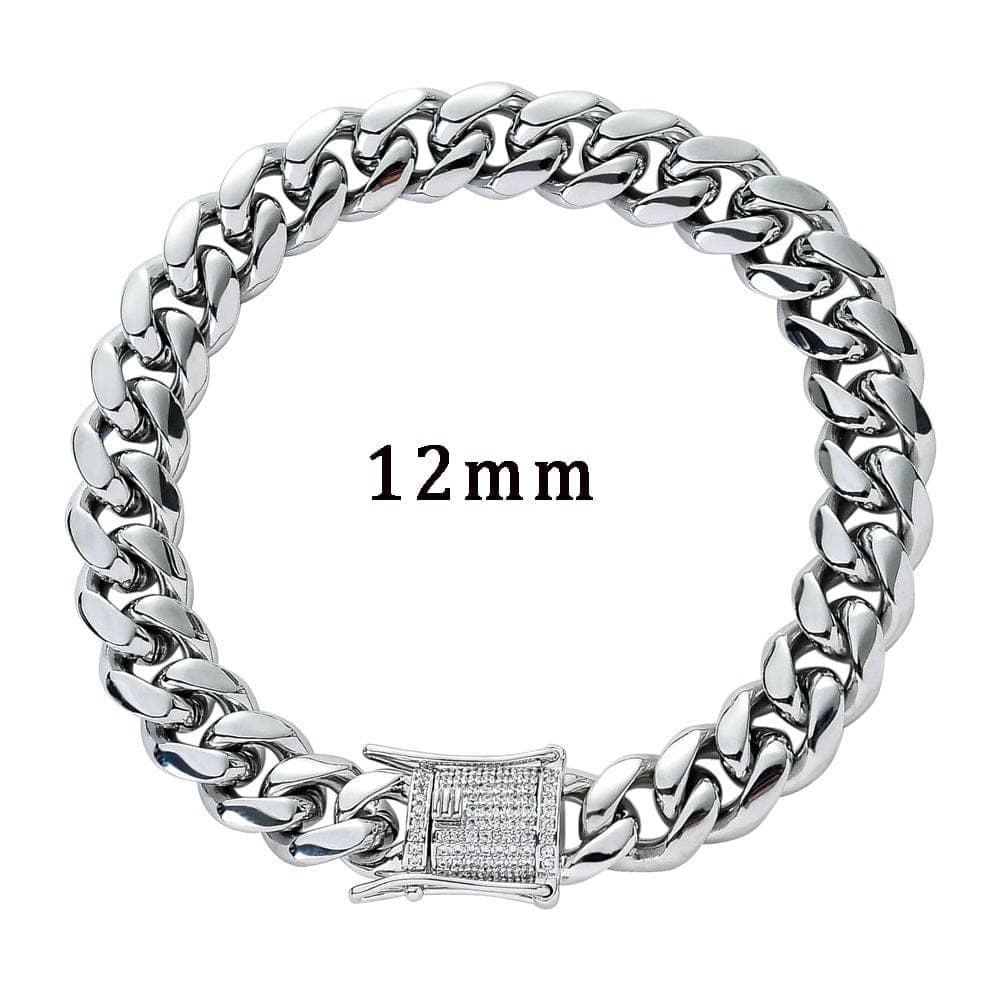 VVS Jewelry 316L Stainless Steel 18k Gold/Silver Cuban Chain + FREE Bracelet Bundle - Image 12