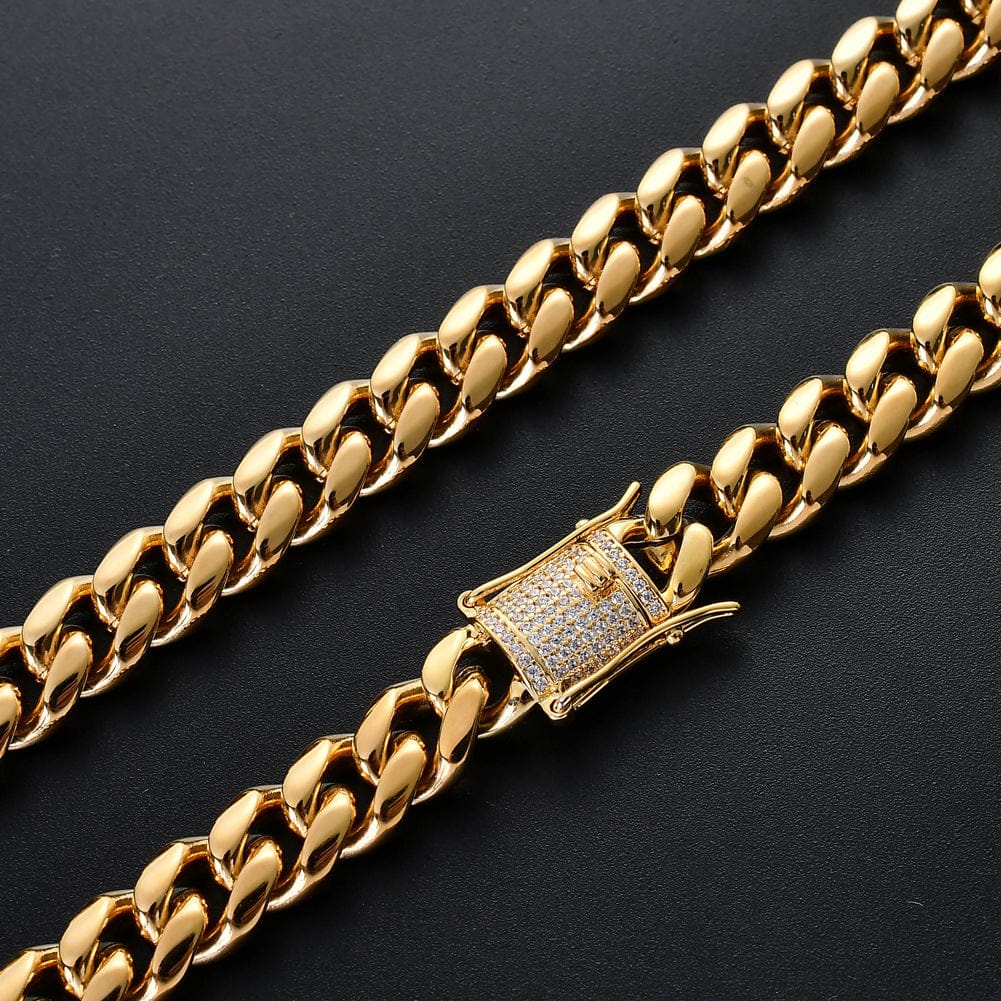 VVS Jewelry 316L Stainless Steel 18k Gold/Silver Cuban Chain + FREE Bracelet Bundle - Image 8