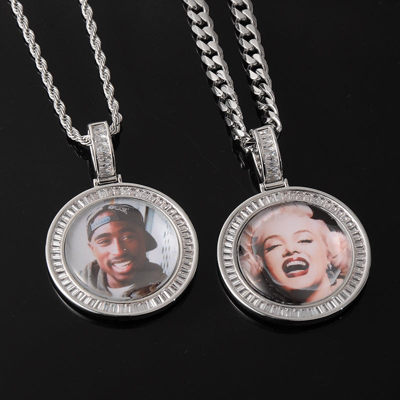 3D Custom Baguette Photo Pendant Chain with FREE Name Engraving - Image 10