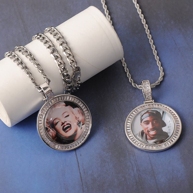 3D Custom Baguette Photo Pendant Chain with FREE Name Engraving - Image 15