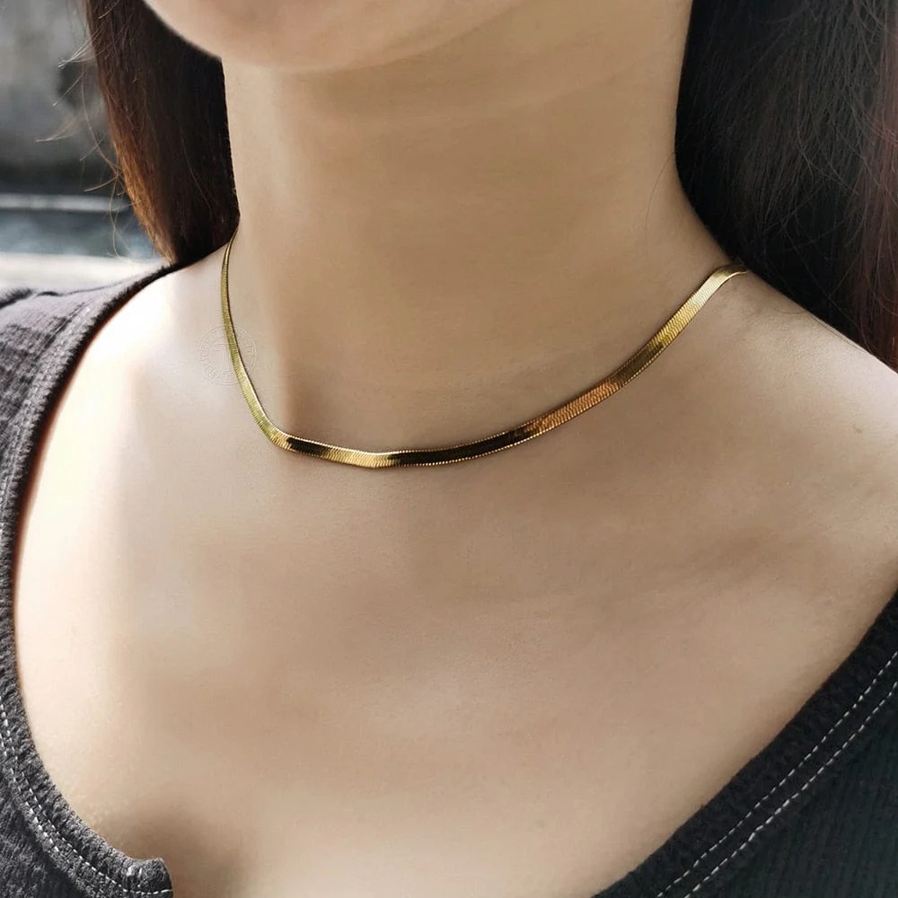 3MM Adjustable Herringbone Choker Chain - Image 8
