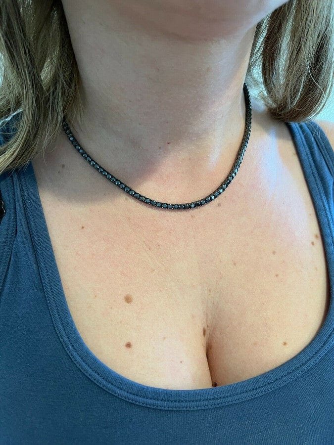 3MM Black 925 Sterling Moissanite Tennis Chain - Image 7