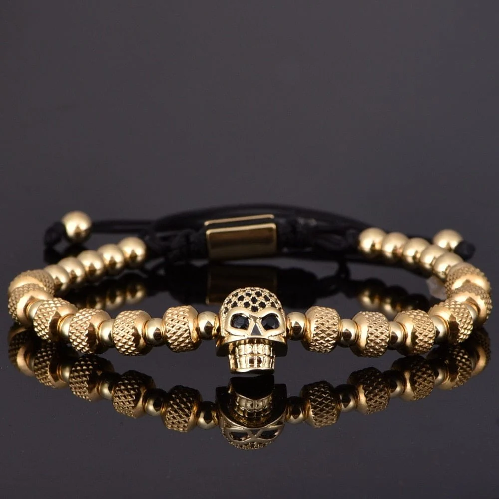 Roman Skull 3pc Bracelet Set - Image 5