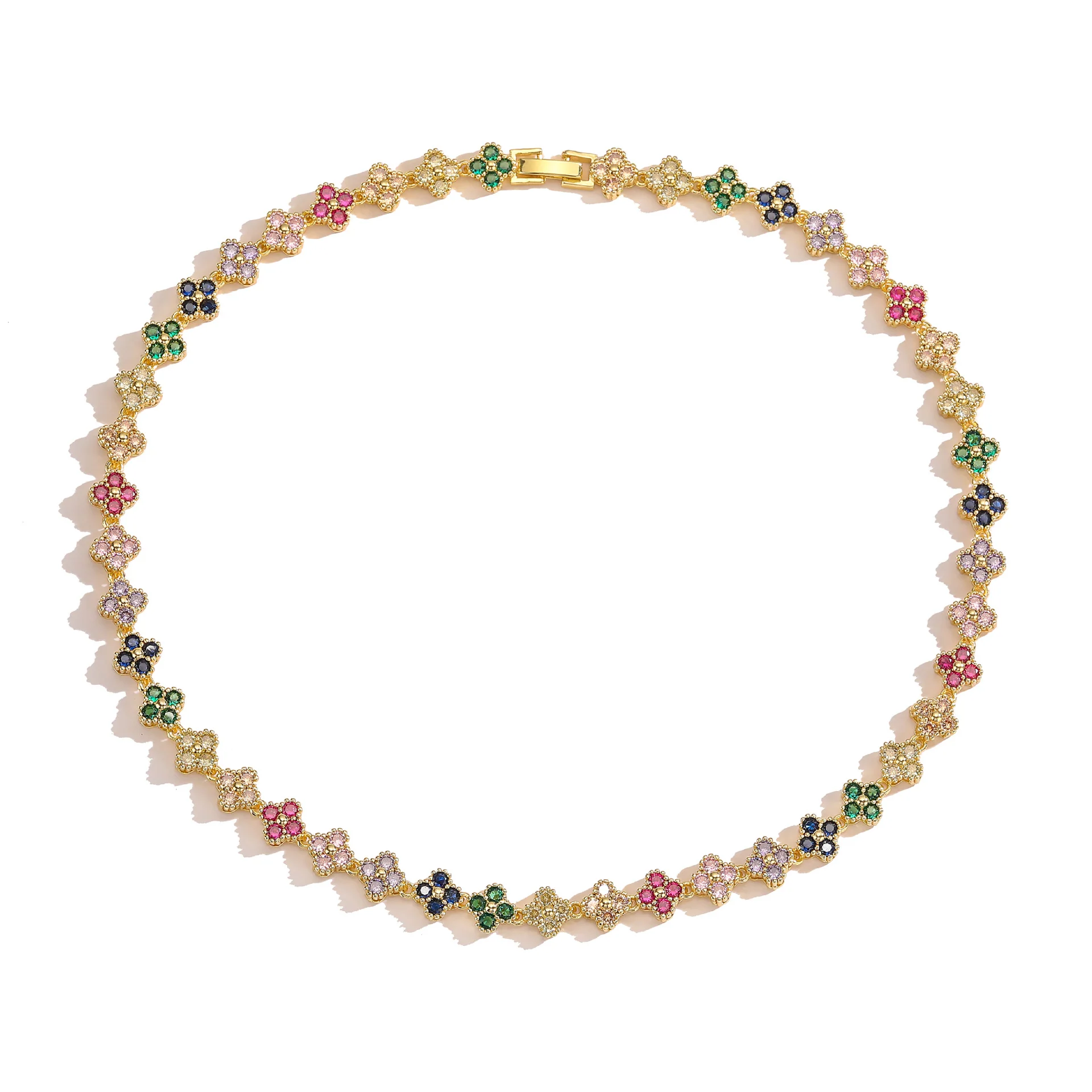 4 Leaf Clover Tennis Chain Necklace - Image 6