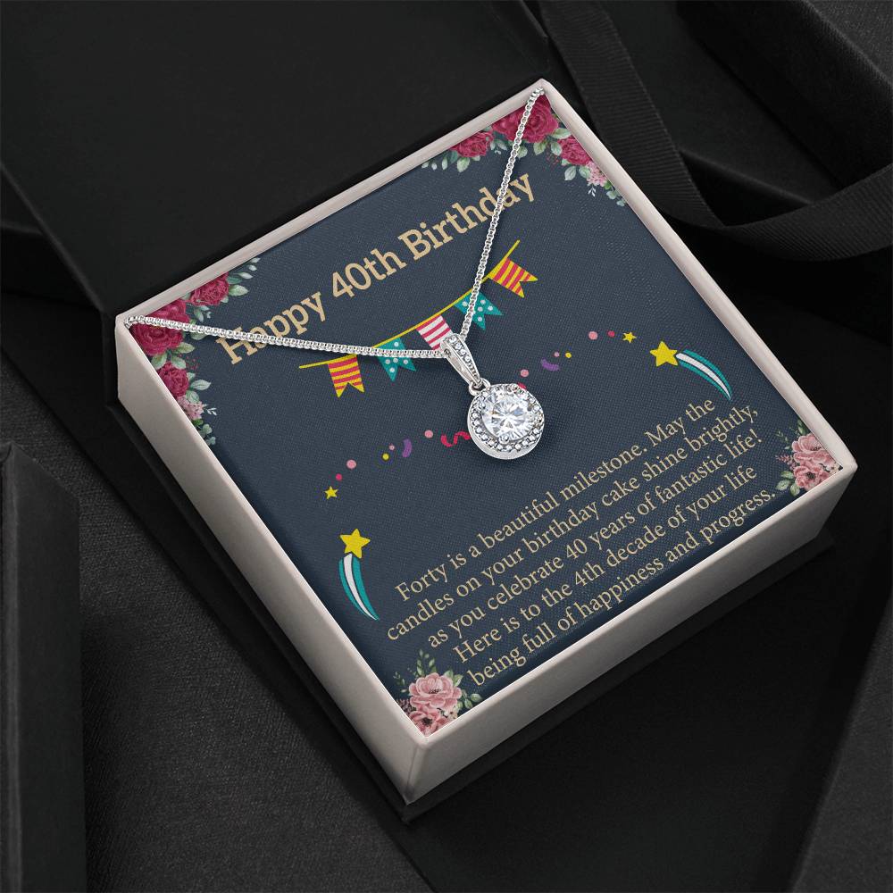 40th Birthday Message Card Necklace - Image 4