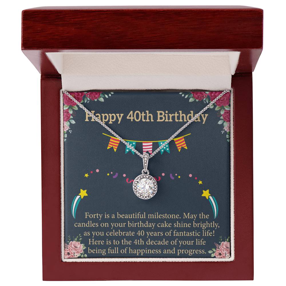 40th Birthday Message Card Necklace - Image 5