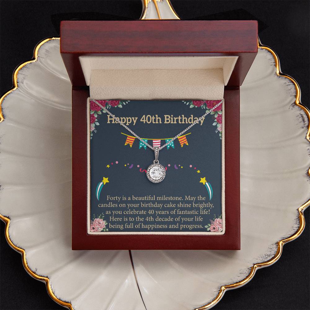 40th Birthday Message Card Necklace - Image 6