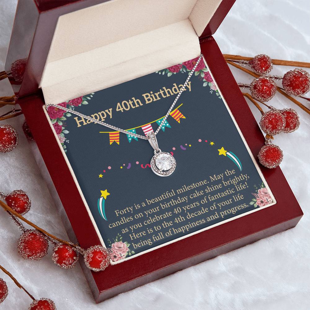 40th Birthday Message Card Necklace - Image 7