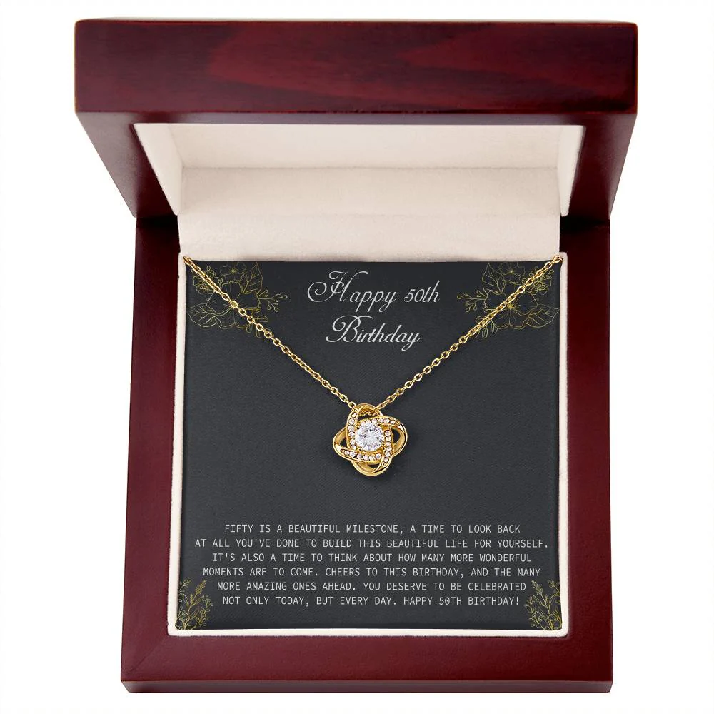 50th Birthday Message Card Necklace - Image 5